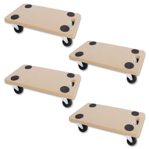 Froadp 4 Stück Transportroller Rollbrett 580 x 290 x 108 mm Möbelroller Rollbretter inkl. Gummipads Roller Transporter Transporthilfe für Umzug Möbel-Transport max. 200 kg Tragkraft Froadp 4 Stück Transportroller Rollbrett 580 x 290 x 108 mm Möbelroller Rollbretter inkl. Gummipads Roller Transporter Transporthilfe für Umzug Möbel-Transport max. 200 kg Tragkraft von Froadp