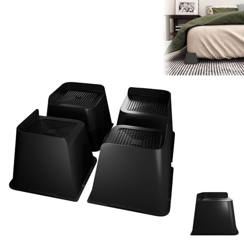 Froadp 4er-Set Möbelerhöhung aus starkem PP, Tischerhöhung Füße Stapelbare Tischerhöhung, Möbel Erhöhung, Betterhöhung & Tischbein Verlängerung für Sofa, Tisch, Bettfüße, Schwarz(L-Form, 6 Zoll Hoch) Froadp 4er-Set Möbelerhöhung aus starkem PP, Tischerhöhung Füße Stapelbare Tischerhöhung, Möbel Erhöhung, Betterhöhung & Tischbein Verlängerung für Sofa, Tisch, Bettfüße, Schwarz(L-Form, 6 Zoll Hoch) von Froadp