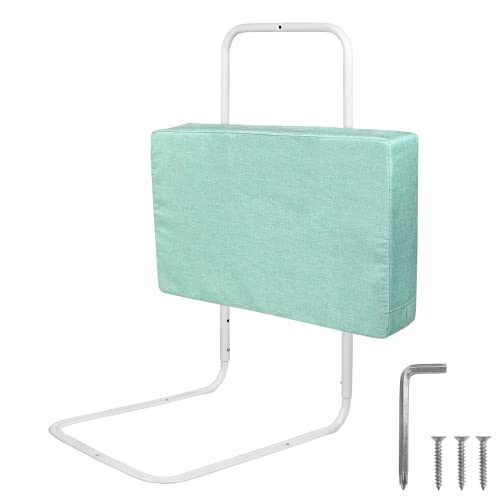 Froadp 50cm Rausfallschutz Beistellbett Leinen Kindersoftpack Bettgitter Tragbare Bettschutzgitter Höhenverstellbar Kinderbettgitter Baby Schutzgeländer Bettkantenschutz für Kinderbett (Seegrün) von Froadp