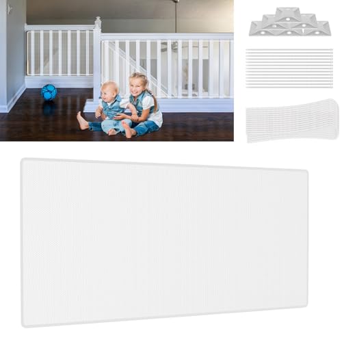 Froadp 600x91cm Treppenschutznetz,Treppengeländer Sicherheitsnetz,Baby Safety Net,Treppe Geländer Zaun Mesh,Schutznetz Kinder,für Treppe,Balkon,Hochbett Weiß Froadp 600x91cm Treppenschutznetz,Treppengeländer Sicherheitsnetz,Baby Safety Net,Treppe Geländer Zaun Mesh,Schutznetz Kinder,für Treppe,Balkon,Hochbett Weiß von Froadp