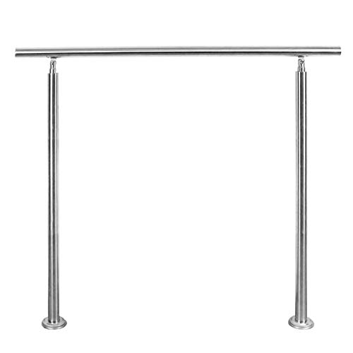 Froadp 80cm Edelstahl Handläufe Robust Treppengeländer mit 2 Pfosten Sicherheits Geländer Set für Innen- & Außenbereich Brüstung für Treppen Balkon Patio Terrassen Garten Eingänge (0 Querstreben) von Froadp