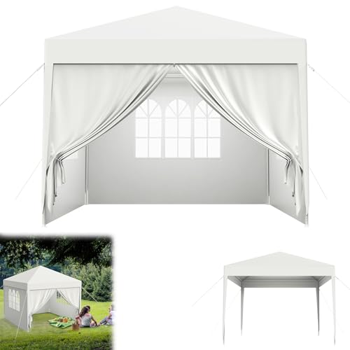 Froadp Pavillon 3x3 m, Wasserdicht Winterfestn Pavillon mit 4 Seitenteilen und Fenstern für Garten und Camping, UV-Schutz, Stabil Festzelt für Party, Hochzeit, Outdoor-Events, Weiß Froadp Pavillon 3x3 m, Wasserdicht Winterfestn Pavillon mit 4 Seitenteilen und Fenstern für Garten und Camping, UV-Schutz, Stabil Festzelt für Party, Hochzeit, Outdoor-Events, Weiß von Froadp