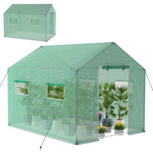 Froadp Gewächshaus 3x2x2 m Tomatenhaus Frostschutz Foliengewächshaus mit Fenster 6 ㎡ Winterfest Pflanzenhaus aus Verzinktes Rohr Greenhouse Treibhaus für Garten Pflanzen Gemüse, Grün Froadp Gewächshaus 3x2x2 m Tomatenhaus Frostschutz Foliengewächshaus mit Fenster 6 ㎡ Winterfest Pflanzenhaus aus Verzinktes Rohr Greenhouse Treibhaus für Garten Pflanzen Gemüse, Grün von Froadp