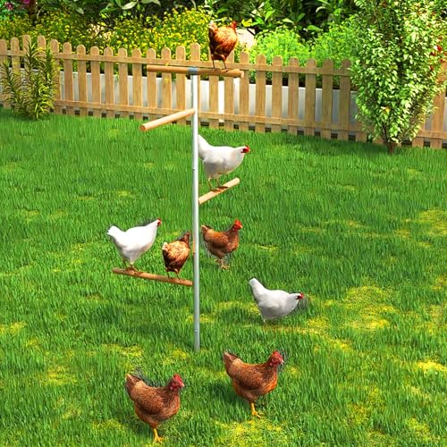 Froadp Hühnerbaum Holz Hühner-Spielplatz 120x40cm - Hühnersitzstange & Zubehör für Hinterhofgeflügel - Ideal für Bauernhof und Hühnerstall von Froadp