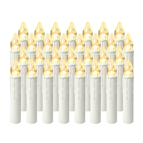 Froadp LED Kerzen mit Fernbedienung Timerfunktion und Batterie Flammenlose Weihnachtskerzen Kabellos Warmweiß LED Lichterkette IP44 Kerzenlichter für Weihnachtsbaum Hochzeit Partys (30 Stück) von Froadp