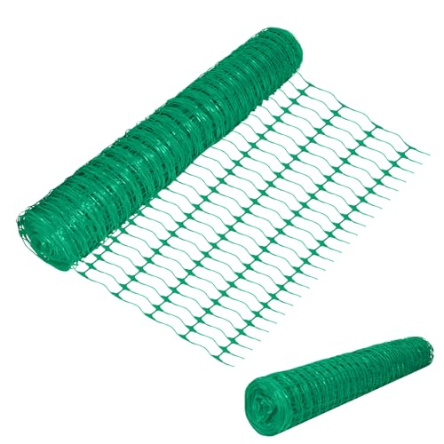 Froadp Weidezaun 1 m x 30 m Hühnerzaun Absperrzaun Schutznetz aus Kunststoff Mobiler Zaun Multifunktionale Begrenzungszaun Warnnetz Schafzaun Hundezaun Geflügelnetz Bauzaun (Grün) von Froadp