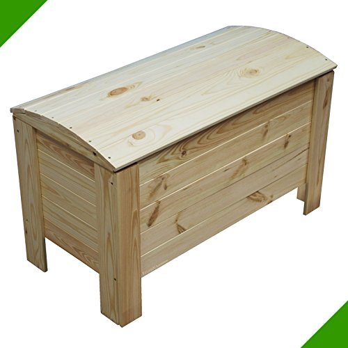 Holztruhe Spielzeugtruhe Spielzeugkiste Wäschebox Holzbox Unbehandelt Truhe Wäschetruhe aus Holz Aufbewahrungskiste Allzweckkiste Lagertruhe Deko Kiste mit Deckel von Fröschl Autozubehör