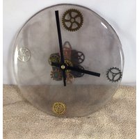 steam Punk Uhr, Zahnrad Uhr von FrogHollowStudio