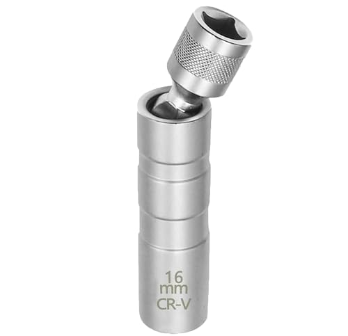 Frogetu Zündkerzenschlüssel 14mm/16mm Magnet,3/8 Zoll Antrieb,Universell Drehbar,Dünnwandig,CR-V Zündkerzensteckdose,Kfz Zündkerzen-Werkzeug,Magnetisch zum Entfernen von Zündkerzen (16mm) von Frogetu