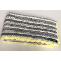 Grau Und Weiß Babydecke Mit Gelben Rand von FroggieDee