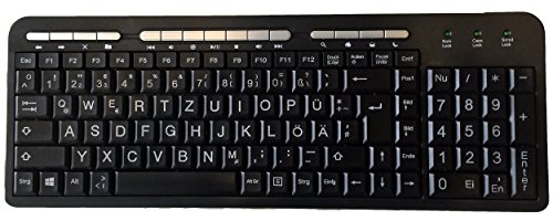 froggit PK703 Großbuchstaben Tastatur XXL Buchstaben USB Sehbehindert Rentner von froggit