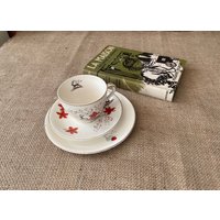 Alfred Meakin Jumping Stag Trio Tasse, Untertasse Und Teeteller von FroggyBrocante