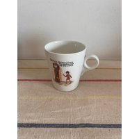 Antike Kinder-Weiße Porzellan Nursery Tasse Von Booths Silikon-Reihe - Hickory Dickory Dock von FroggyBrocante