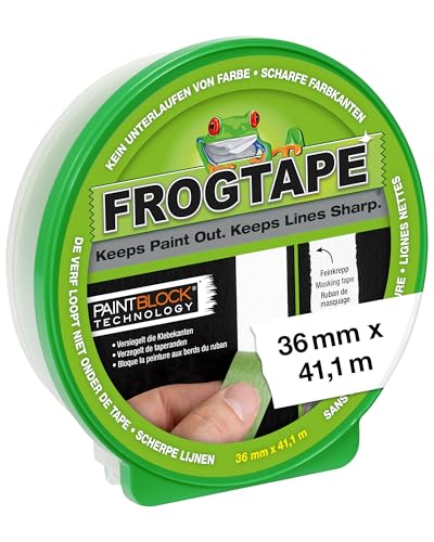 FROGTAPE Abklebeband – Malerkreppband mit Paint-Block Technologie – Kreppband für saubere Kanten beim Streichen & Lackieren – 36mm x 41m Grün FROGTAPE Abklebeband – Malerkreppband mit Paint-Block Technologie – Kreppband für saubere Kanten beim Streichen & Lackieren – 36mm x 41m Grün von FROGTAPE