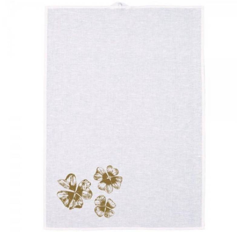 Frohstoff Geschirrtuch Geschirrtuch Kleeblatt Leinen Messing von Frohstoff