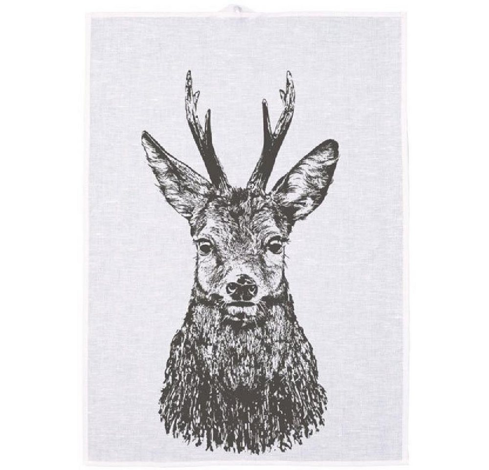 Frohstoff Geschirrtuch Geschirrtuch Rehbock Anthrazit Frohstoff Geschirrtuch Geschirrtuch Rehbock Anthrazit von Frohstoff