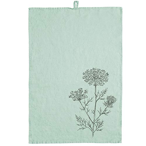 Frohstoff - Geschirrtuch Trockentuch Küchentuch - 100% Leinen - Dill - Mint Grün - 50 x 70 cm von Frohstoff