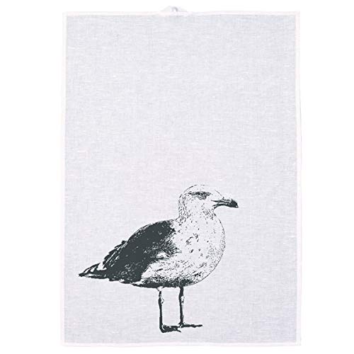 Frohstoff - Geschirrtuch Trockentuch Küchentuch - Halbleinen - Möwe - Weiß/Anthrazit - 50 x 70 cm Frohstoff - Geschirrtuch Trockentuch Küchentuch - Halbleinen - Möwe - Weiß/Anthrazit - 50 x 70 cm von Frohstoff