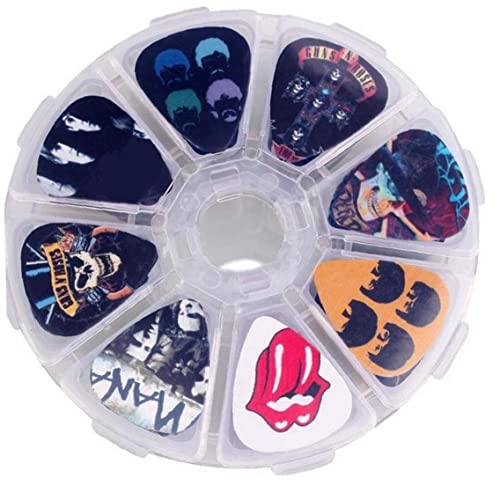 50 Stücke Gitarre Picks 1 Box Fall Band Gitarre Zubehör Cartoon Guitar Paddel Mix Plectrums 50 Stücke Gitarre Picks 1 Box Fall Band Gitarre Zubehör Cartoon Guitar Paddel Mix Plectrums von Froiny
