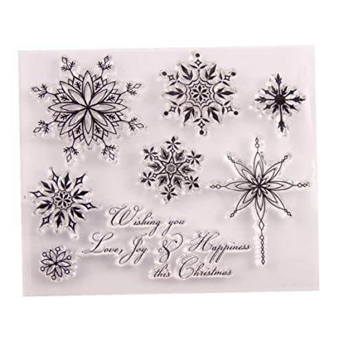 Frohe Weihnachten Klare Briefmarken Silikonstempel Transparente Schneeflocke Scrapbooking Für Kartenherstellung Album Craft Decor von Froiny