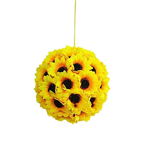 Froiny 1 Stück Hochzeit Künstliche Seide Sonnenblume Küssen Ball Pomander Bouquet Ball Home Dekorative Bälle von Froiny