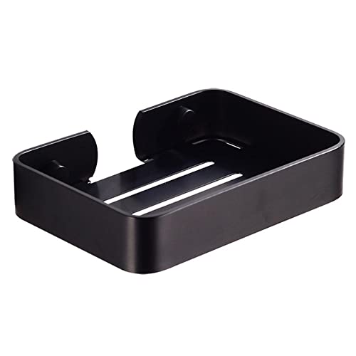 Froiny 1pc Bathroom Soap Holder Shower Wall Mounted Black Soap Dish Storage Holder Aluminum Decorative Soap Dishes Box Basket von Froiny