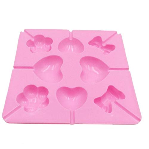 Froiny 1pc Silikon-schokoladen-lutscher-Form 8 Löchern, EIS-behälter-Form-süßigkeit Puddingform, Herz Bowtie-Blumen-Form Froiny 1pc Silikon-schokoladen-lutscher-Form 8 Löchern, EIS-behälter-Form-süßigkeit Puddingform, Herz Bowtie-Blumen-Form von Froiny