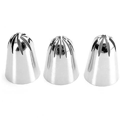 Froiny 3pcs Creme Nozzle Pastry Edelstahl Icing Piping Tipps Set Kuchen Dekorieren Backen-Werkzeuge Dessert Zierer von Froiny