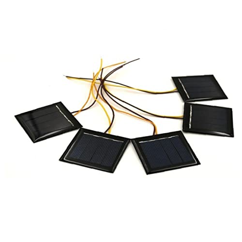 Froiny 5 Stücke Solar Panel 2v 100 0,2 Mm2 Draht Ausdrängen Polykristalline Solarzellen Epoxiddiy Batterielademodul Telefone 15cm Kabel von Froiny