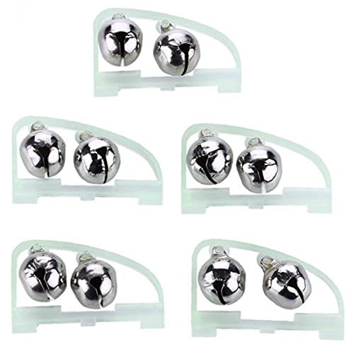 Froiny 5pcs Luminous Licht Twin Bell Clip Auf Rod Bissanzeiger Beweglichen Schnellen Angelrute Gerät-zubehör Nachtangeln Werkzeuge von Froiny