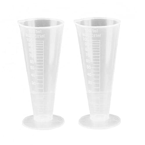 Froiny Küchenlabor Kunststoffmessbecher 2pcs Maße Krüge Messbecher 100ml Mischbecher Maßstab Zum Kochen Backen von Froiny