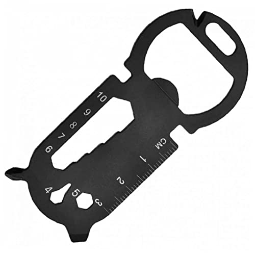 Froiny Multifunktions-Keychain-Multi-Tool-flaschenöffner EDC-handliches Zubehör, Hex-Werkzeug, Schraubendreher, Schraubenschlüssel, Radtour/Draht Bender, Imperial Lineal, Crow Bar von Froiny