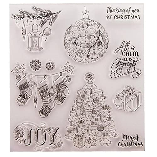 Weihnachtsblume Klare Briefmarken Hirsch Schneeflocke Baum Silikonstempel Für DIY Scrapbooking Papier Kartenherstellung Handwerksbedarf von Froiny