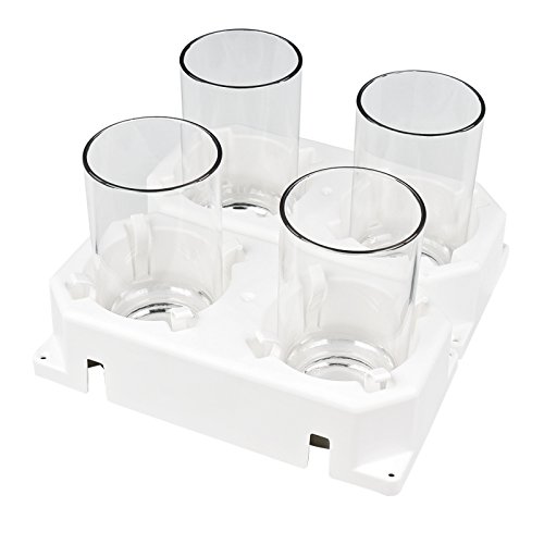 Glashalter Camping 2er Set, Kunststoff, Ø 50-70 mm, gummierte Füße, hohe Standfestigkeit (1) von Froli
