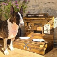 Futterbar/Futterstation Hundebar 100% Recyceltes Altholz von FrolleinPolly