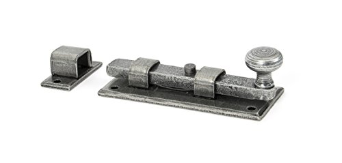 From the Anvil Türriegel 4-Zoll-geradem Knauf, handgefertigt, Zinn, Türschloss Türbeschlag From the Anvil Türriegel 4-Zoll-geradem Knauf, handgefertigt, Zinn, Türschloss Türbeschlag von From the Anvil