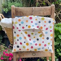 Wäscheklammern Tasche in Bunt Polka Dots Spot Print Baumwoll Stoff von FromRagsToBags