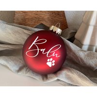 Aufkleber Weihnachtskugel Haustier Personalisiert | Selbst Aufkleben Katze Hunde Christbaumkugel Adventskalender Weihnachtsgeschenk von FromSarahShop