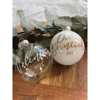Aufkleber Weihnachtskugel Personalisiert | Selbst Aufkleben Christbaumkugel Adventskalender Weihnachtsgeschenk von FromSarahShop