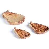 Handgemachte Servierteller Set Aus Olivenholz in Birnenform von FromTheOliveTreeShop