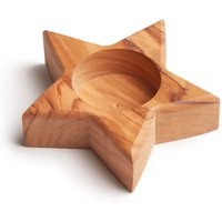 Handgefertigter Stern Teelichthalter, Handgeschnitzter Kerzenhalter Aus Olivenholz Ows 005 von FromTheOliveTreeShop