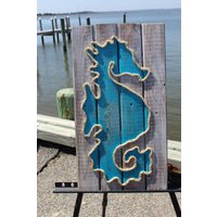 Seepferdchen Auf Altholz von FromTreetoSeaDesigns