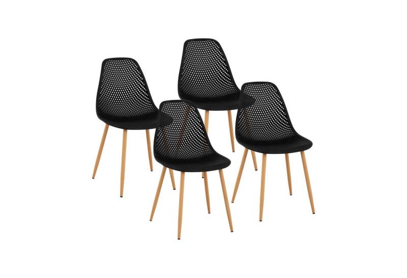 Fromm&Starck Esszimmerstuhl Stuhl 4er Set Lehnstuhl Kunststoff Metallbeine bis 150 kg Designstuhl von Fromm&Starck