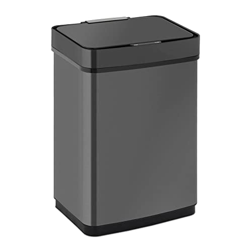 Fromm & Starck STAR_BIN_37 Sensor Abfalleimer 50 L eckig schwarz Sensor Mülleimer von FROMM & STORCK