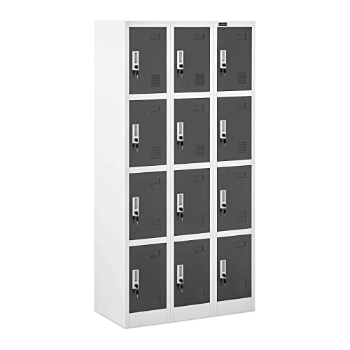 Fromm & Starck Star_MCAB_31 Spindschrank Spind Schrank Metall Aktenschrank Mehrzweckschrank 12 Fächer grau 200 kg Stahl Epoxidharzbeschichtet von FROMM & STORCK