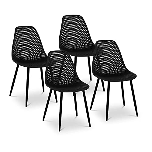 Fromm & Starck Star_SEAT_13 Stuhl 4er Set bis 150 kg Sitzfläche 52 x 46,5 cm schwarz Kunststoffstuhl von FROMM & STORCK