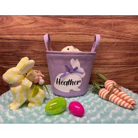 Personalisierter Osterkorb - Ostern Eiersuche Lila Korb Personalisiert Hase von FromtheHeartCreStore