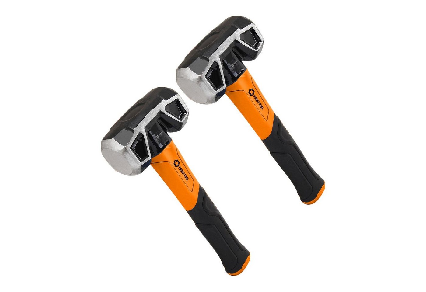 Fronttool Hammer FRONTTOOL 2x Fäustel 2in1, Doppelkopf Hammer 25cm /1350g - Karbonstahl von Fronttool