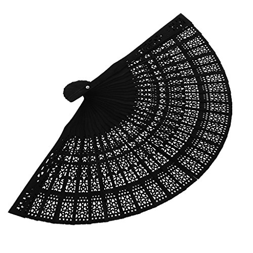 Snner Vintage Holz Handfächer Fächer Geschnitzt Hohle Handventilator Faltbare Fan - Schwarz Snner Vintage Holz Handfächer Fächer Geschnitzt Hohle Handventilator Faltbare Fan - Schwarz von Froomer