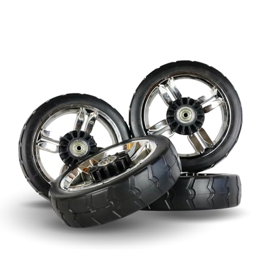 4 x FROSAL Ersatzrad Bollerwagen Leo & Loki Rad PU pannensicher Bremse Fuxtec Kesser von Frosal